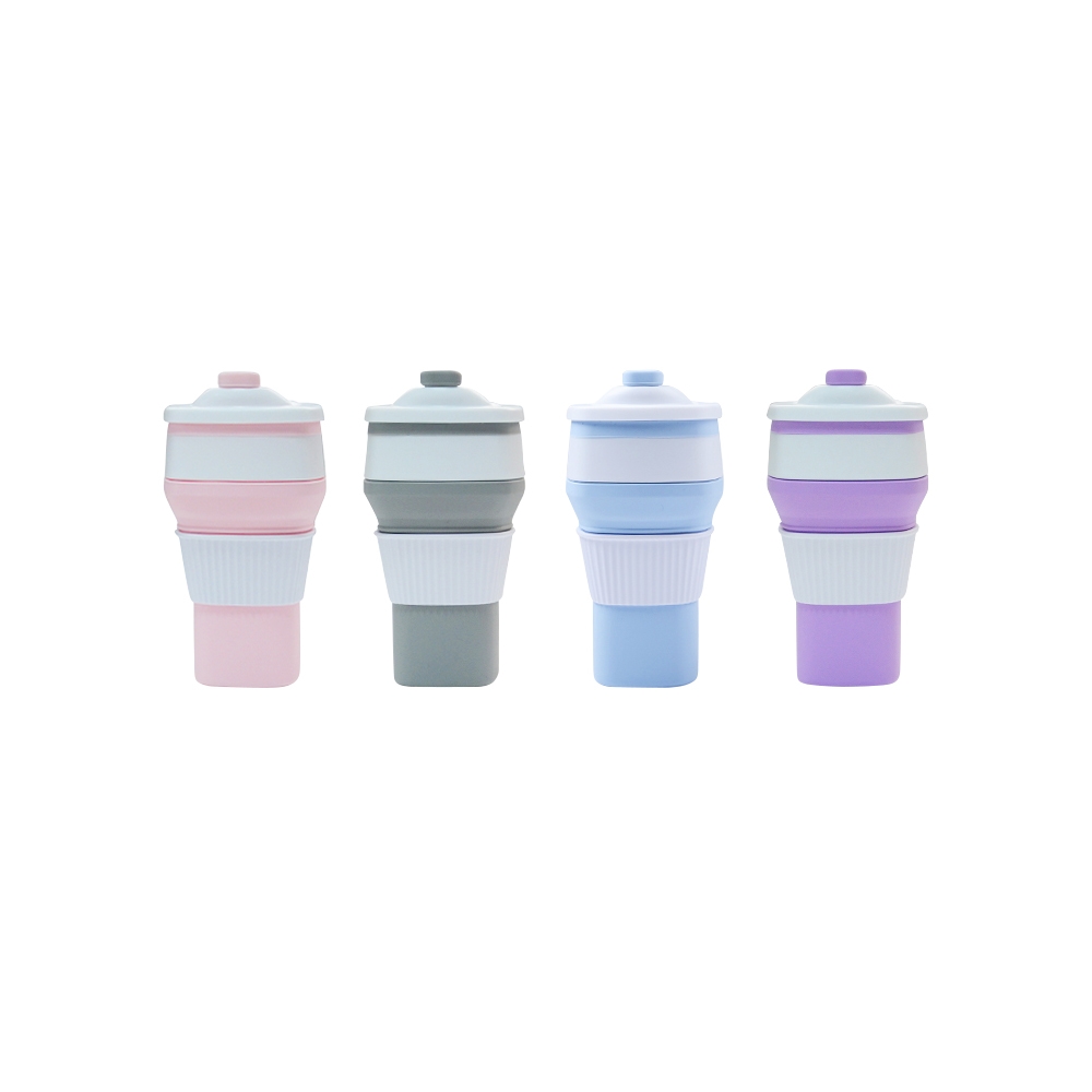 Foldable Silicone Cup with Square Lid